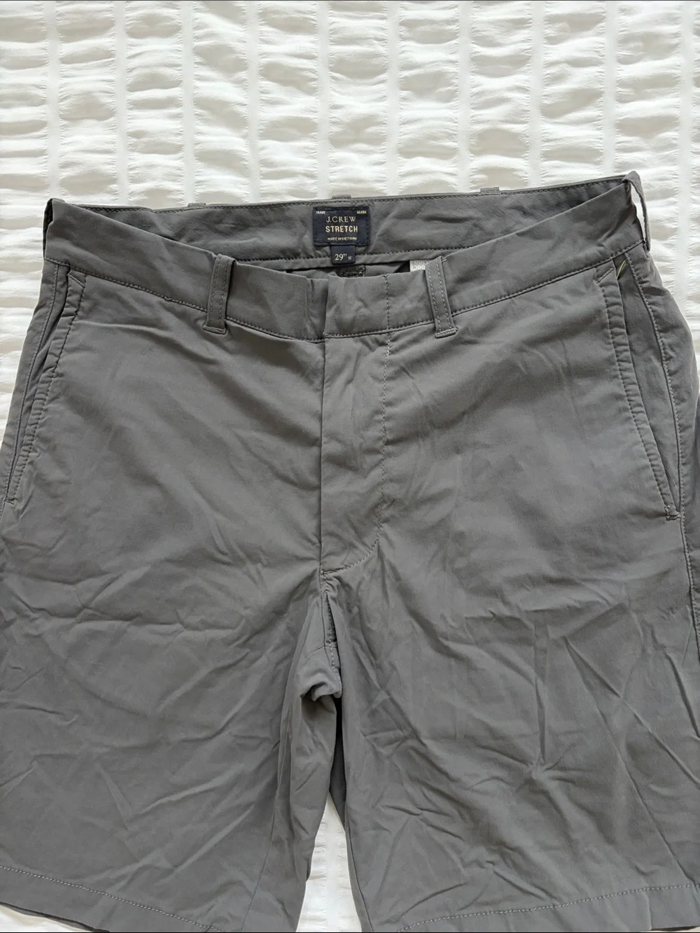 J. Crew Women’s Gray Flat-Front Stretch Activewear Shorts. Hiking, Golf? EUC